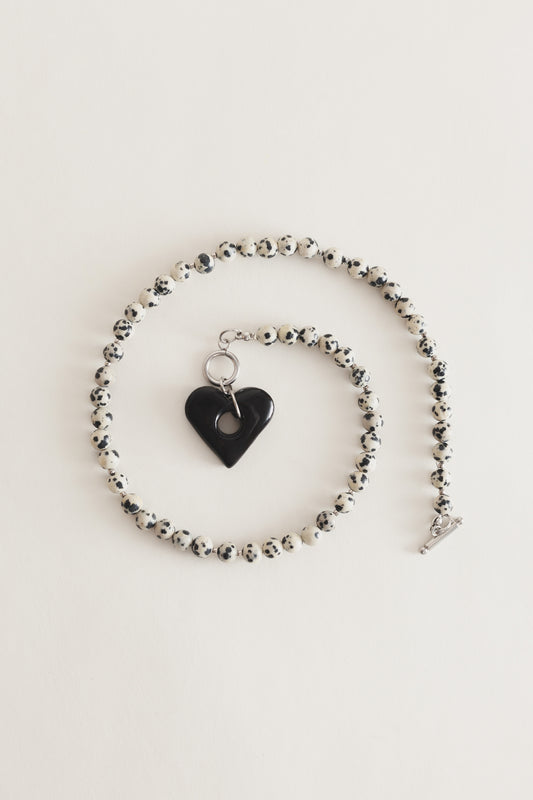 Naszyjnik DALMATYŃCZYK | CZARNY