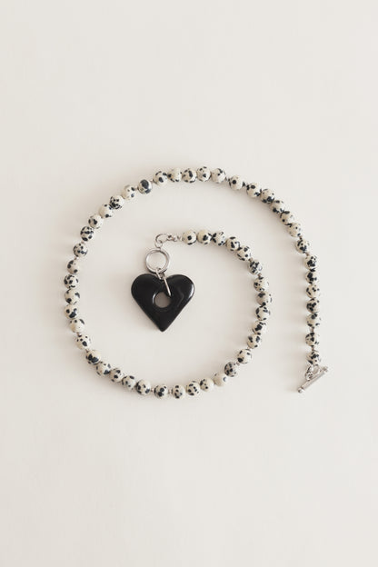 Naszyjnik DALMATYŃCZYK | CZARNY