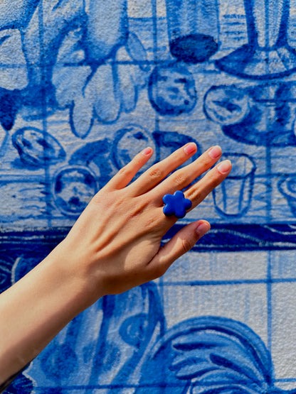 PIERŚCIONEK | KOBALTOWY KWIATEK