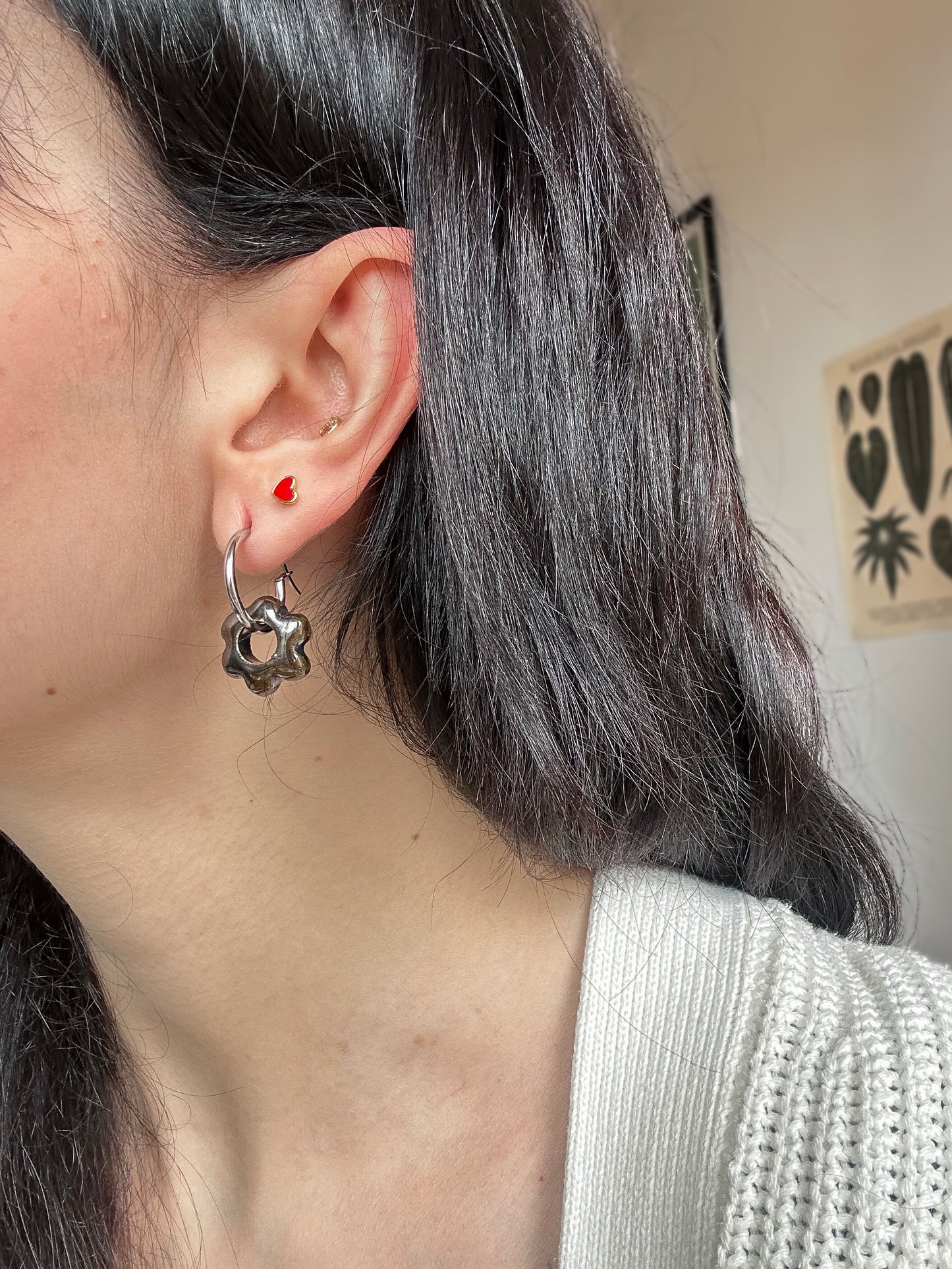 KOLCZYKI | MINI SREBRNE KWIATKI