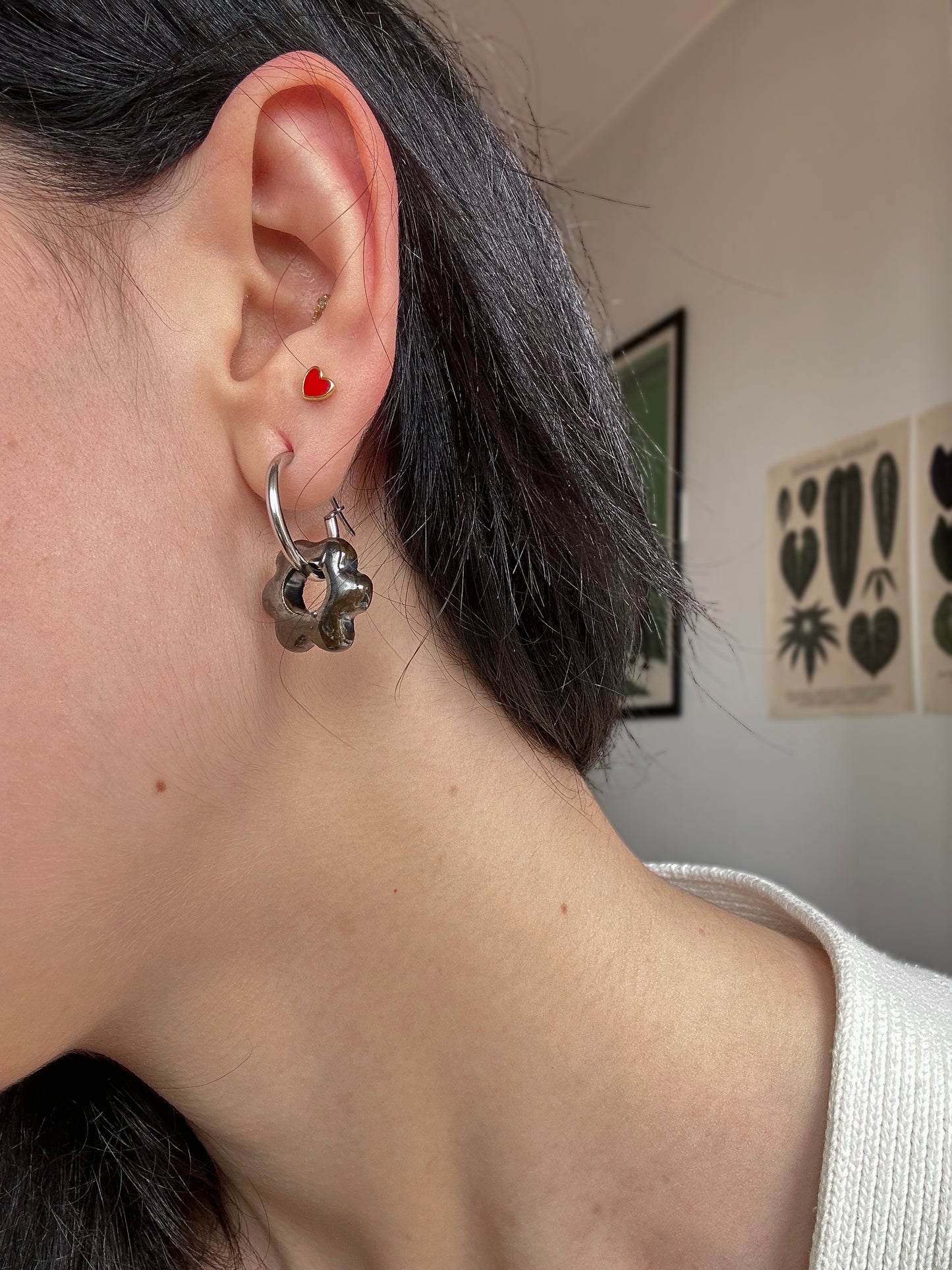 KOLCZYKI | MINI SREBRNE KWIATKI