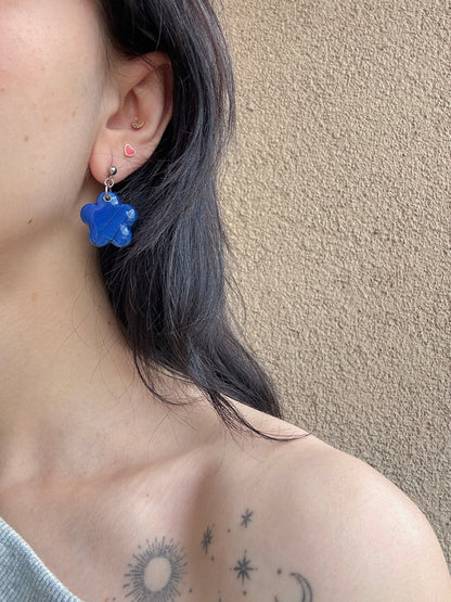 KOLCZYKI | KOBALTOWE KWIATKI