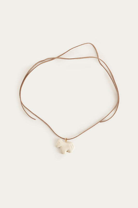 Rzemień KUCYK | KREMOWY