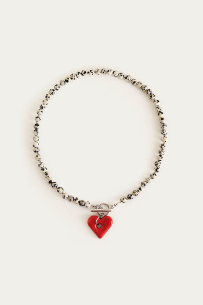 Naszyjnik DALMATYŃCZYK | CZERWONY