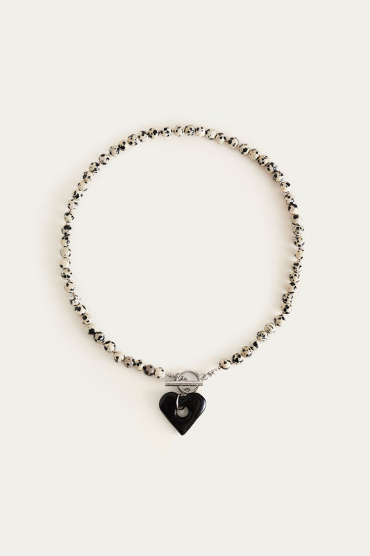 Naszyjnik DALMATYŃCZYK | CZARNY