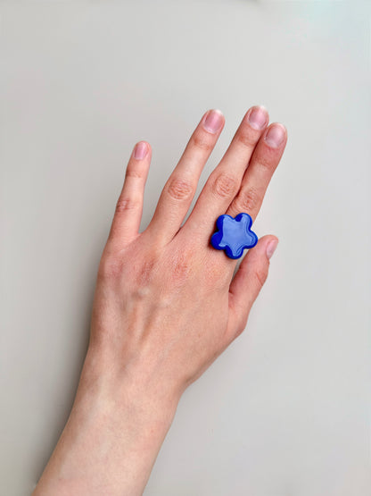 PIERŚCIONEK | KOBALTOWY KWIATEK